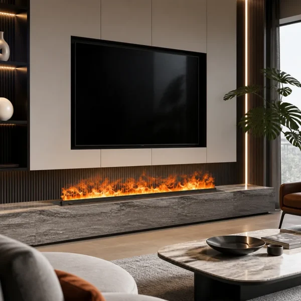 Electric Fireplace, LED, 180W, Metal - view 4