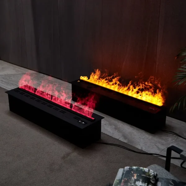 Electric Fireplace, LED, 200W, CR steel - view 3