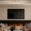 Electric Fireplace, LED, 200W, CR steel - view 4