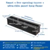 Electric Fireplace, LED, 200W, CR steel - view 6