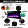 Electric Fireplace, LED, 3-color - view 6