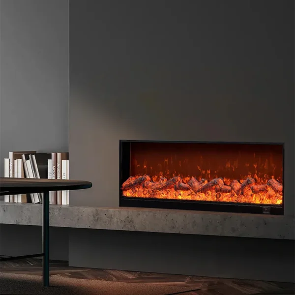 Electric Fireplace, LED, 500-1500W, Glass - view 6