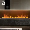 Electric Fireplace, LED, Stainless Steel