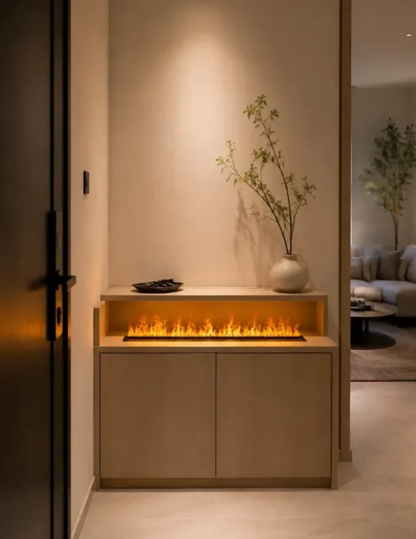 Electric Fireplace, LED, Stainless Steel - view 5