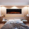Electric Fireplace, LED, Steel