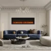 Electric Fireplace, LED, Steel - view 2