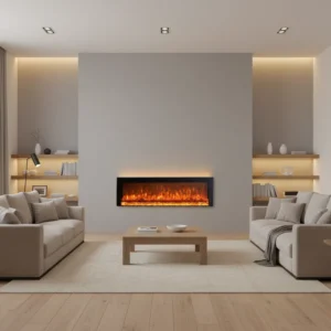 Electric Fireplace, LED, Wall