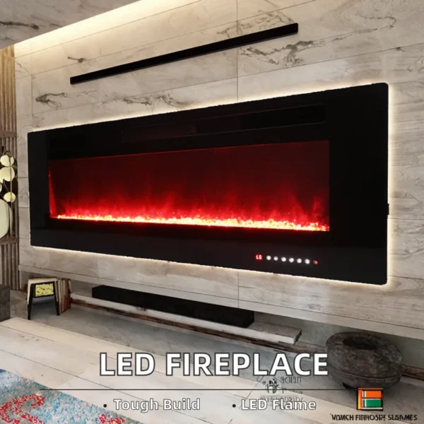 Electric Fireplace, LED, Wall - view 2