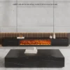 Electric Fireplace, LED, Wood