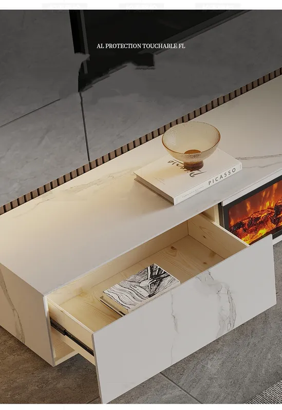 Electric Fireplace, LED, Wood - view 5