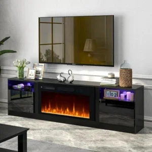 Electric Fireplace, LED, Wooden