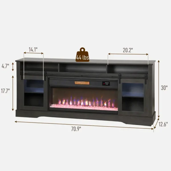 Electric Fireplace, MDF, D0100XUK237 - view 3