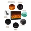Electric Fireplace, Metal - view 4