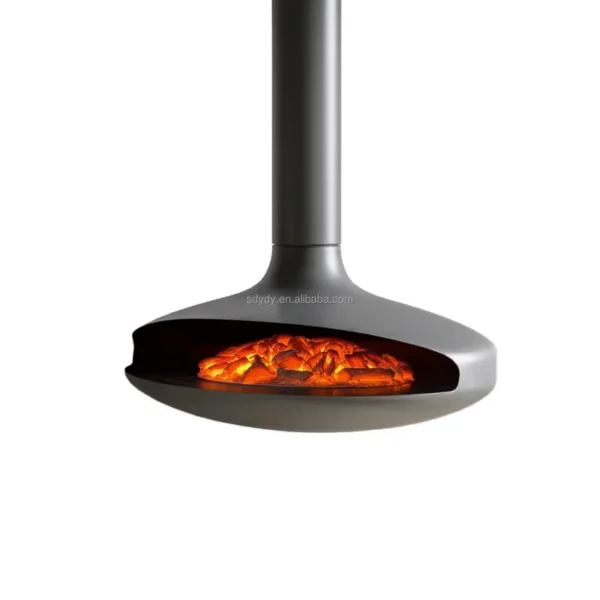 Electric Fireplace, PANSEE, Cast, Steel