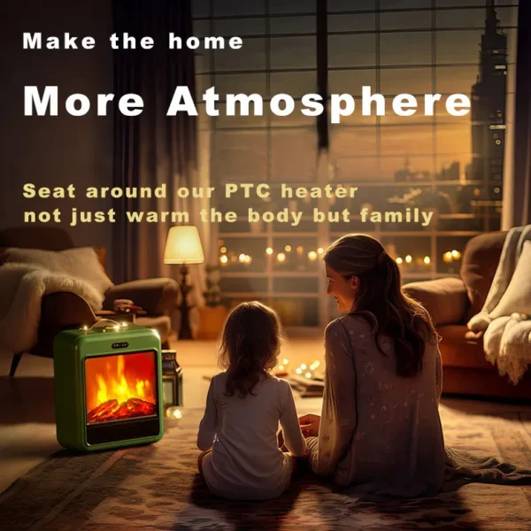 Electric Fireplace, Portable, 3D, 1700W - view 4