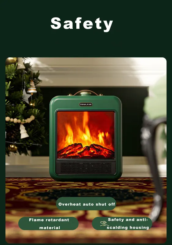 Electric Fireplace, Portable, 3D, 1700W - view 5