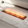 Electric Fireplace, Stainless Steel
