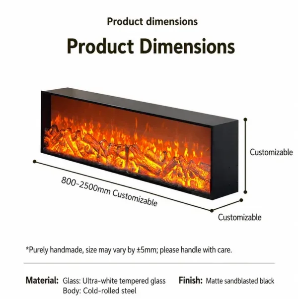 Electric Fireplace, Steel, Electric Fireplaces - view 6