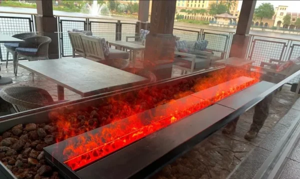 Electric Fireplace, Steel, LED - view 6
