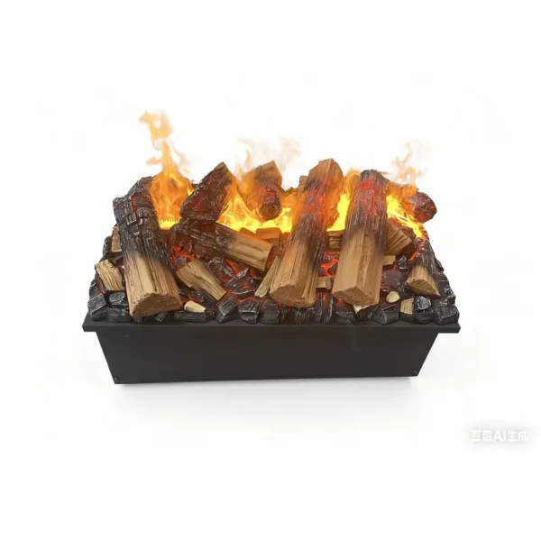 Electric Fireplace, Wall, 12V, Polyresin with Metal - view 6