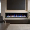 Electric Fireplace, Wall, 1500 W, Glass - view 3