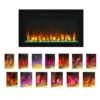 Electric Fireplace, Wall, 1500 W, Glass+Steel - view 5