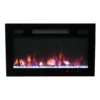 Electric Fireplace, Wall, 1500 W, Glass+Steel - view 6