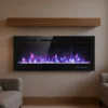 Electric Fireplace, Wall, 1500 W, Metal - view 3