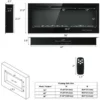 Electric Fireplace, Wall, 1500 W, Metal - view 4