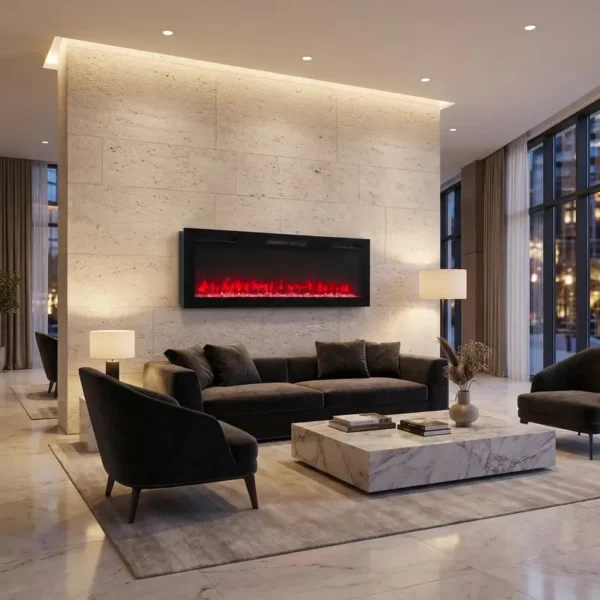Electric Fireplace, Wall, 1500W