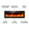 Electric Fireplace, Wall, 1500W - view 4