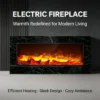 Electric Fireplace, Wall, 2000 W, tempered glass - view 2