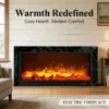Electric Fireplace, Wall, 2000 W, tempered glass - view 3
