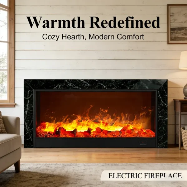 Electric Fireplace, Wall, 2000 W, tempered glass - view 3