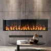Electric Fireplace, Wall, 2000 W, tempered glass - view 4