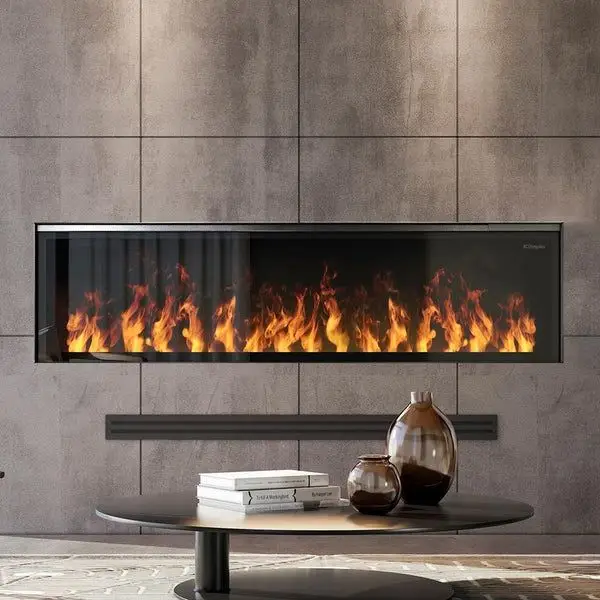 Electric Fireplace, Wall, 2000 W, tempered glass - view 4