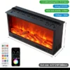 Electric Fireplace, Wall, 2000 W, tempered glass - view 5