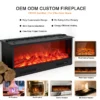 Electric Fireplace, Wall, 2000 W, tempered glass - view 5