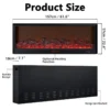 Electric Fireplace, Wall, 20W, Metal - view 2