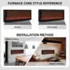 Electric Fireplace, Wall, 20W, Metal - view 5
