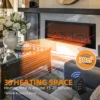 Electric Fireplace, Wall, 20W, Metal - view 6