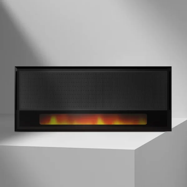 Electric Fireplace, Wall, 2100, Metal