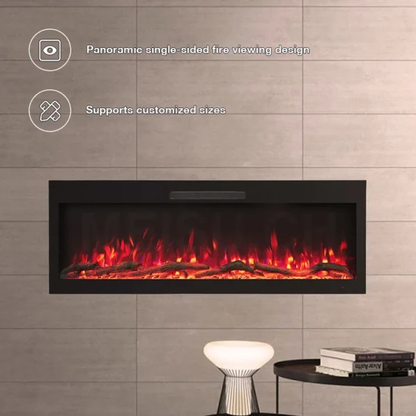 Electric Fireplace, Wall, 220V-240V, 1400-1600W - view 4