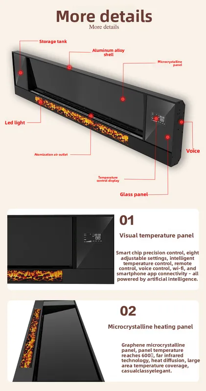Electric Fireplace, Wall, 4000W - view 2