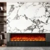 Electric Fireplace, Wall, 750, Stainless Steel - view 3