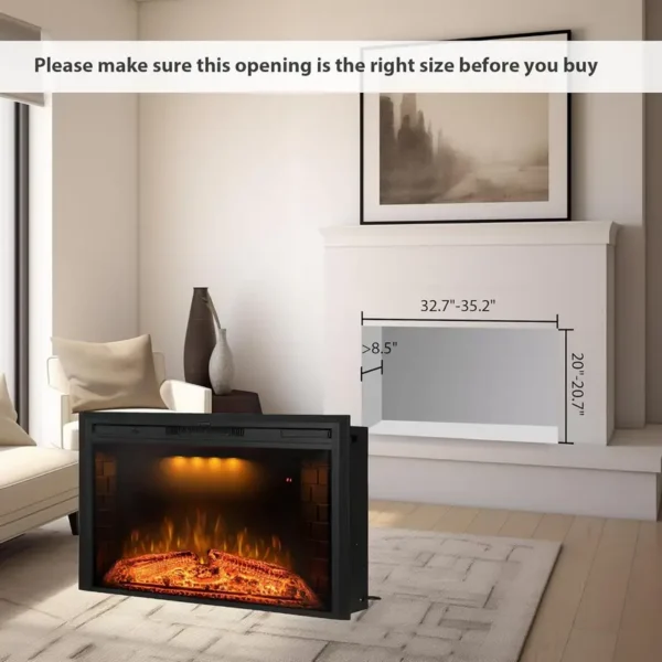 Electric Fireplace, wall, 750W, 1500W - view 4