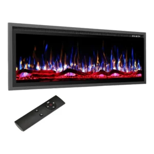 Electric Fireplace, Wall, 750W, Metal