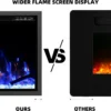 Electric Fireplace, Wall, 750W, Metal - view 3