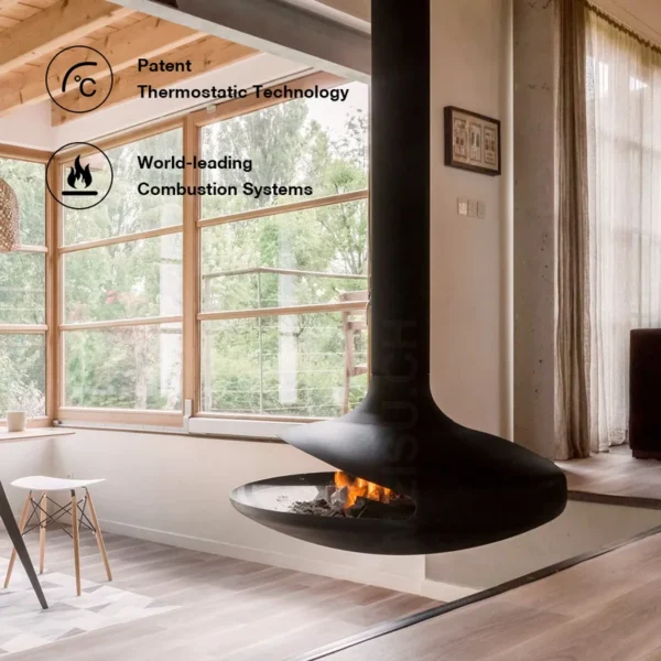 Electric Fireplace, Wall, Alloy Carbon Steel, wood fireplace - view 3