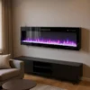 Electric Fireplace, Wall, Glass, Wall-mounted - view 2